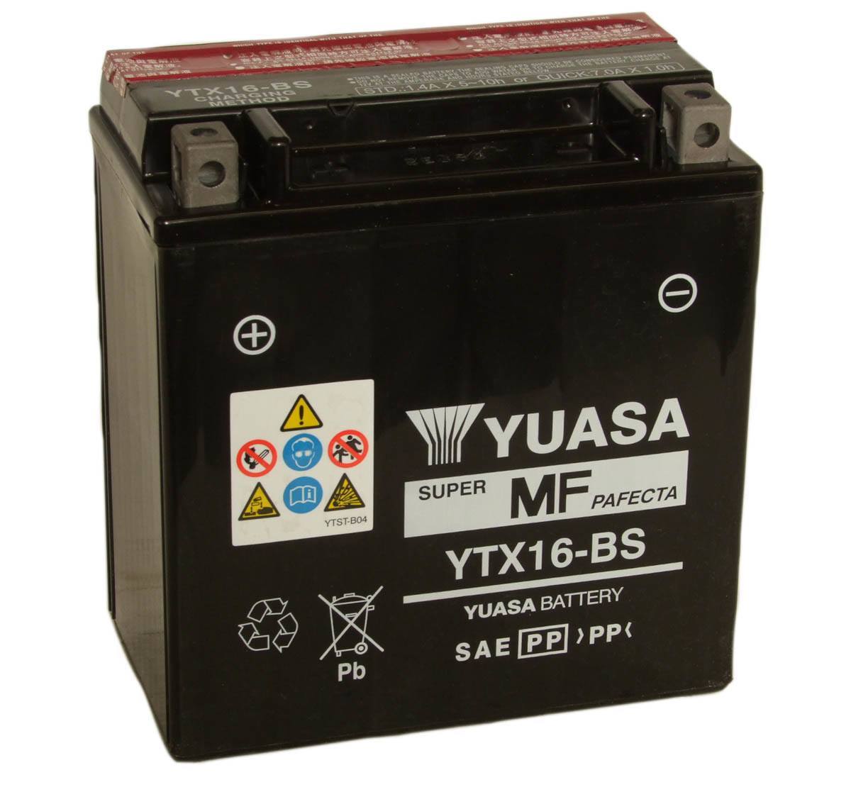 Yuasa YTX16-BS 12V Motorcycle Battery